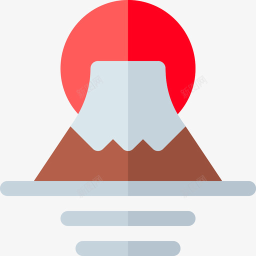 富士山忍者3平坦图标svg_新图网 https://ixintu.com 富士山 平坦 忍者3