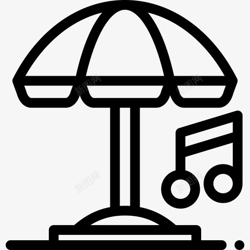 伞音乐节27直线图标svg_新图网 https://ixintu.com 直线 音乐节