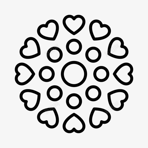 心形图案圆形图案线条图案图标svg_新图网 https://ixintu.com 图案 圆形图案 心形图案 线条图案 重复图案