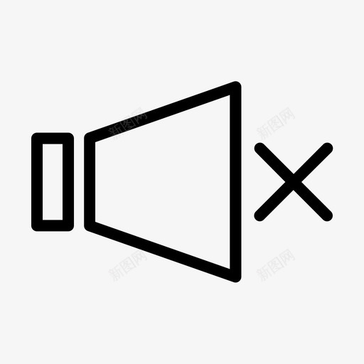 静音音频接口图标svg_新图网 https://ixintu.com 声音 扬声器 接口 社交媒体 静音 音频