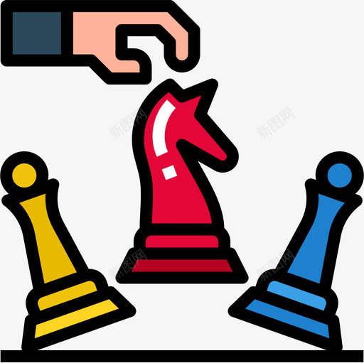 国际象棋启动50填充图标svg_新图网 https://ixintu.com 启动 国际象棋 填充