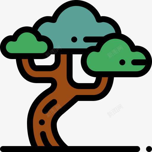 树沙漠14线形颜色图标svg_新图网 https://ixintu.com 沙漠 线形 颜色