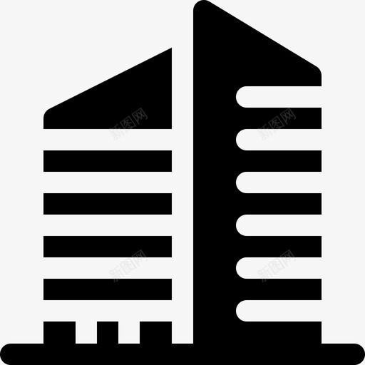 智能城市11号楼已填充图标svg_新图网 https://ixintu.com 已填充 智能城市11号楼