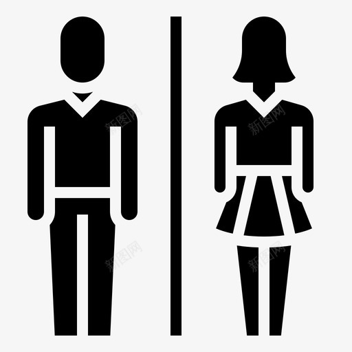 卫生间标志公共服务图标svg_新图网 https://ixintu.com 公共 博物馆 卫生间 卫生间标志 服务
