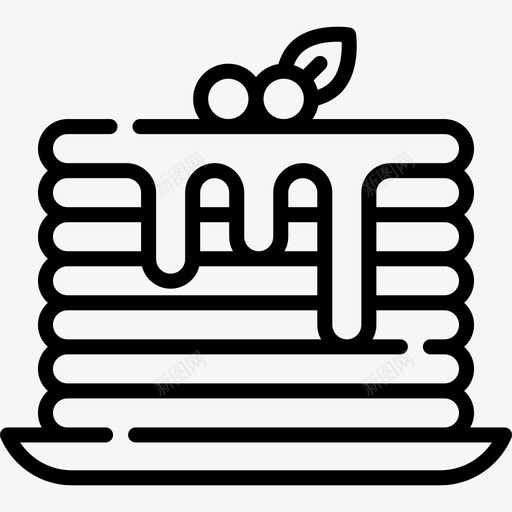 薄煎饼住宿和早餐13直系图标svg_新图网 https://ixintu.com 住宿和早餐13 直系 薄煎饼