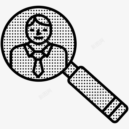 人力资源候选人查找图标svg_新图网 https://ixintu.com 人力 人力资源 候选人 搜索 查找 源点 资源