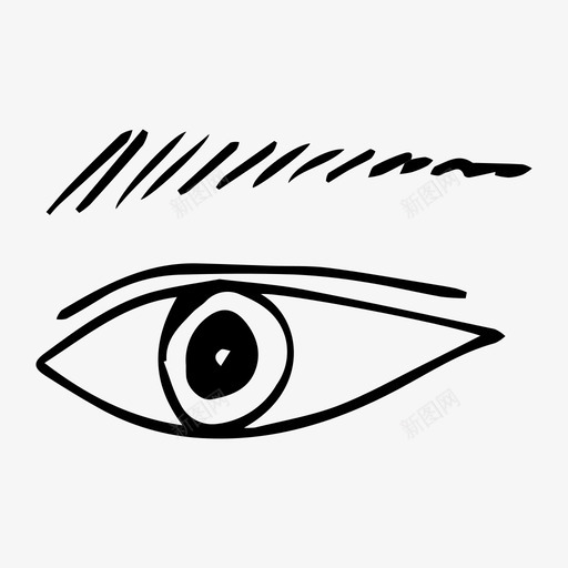 眼眉视图标svg_新图网 https://ixintu.com