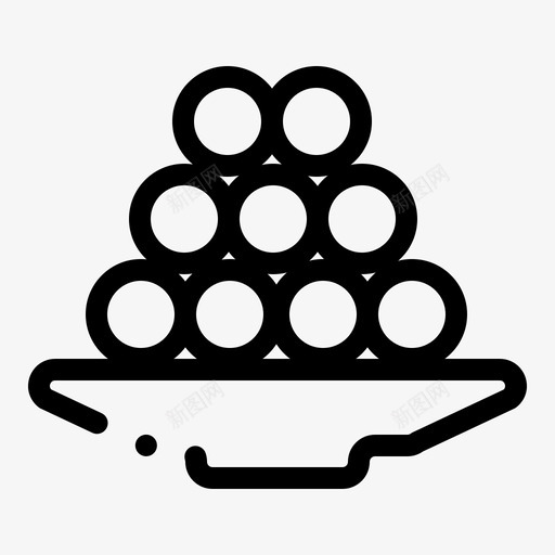 碗美味甜点图标svg_新图网 https://ixintu.com 2月 v4 web 印度 拉杜 甜点 界面 系列 美味