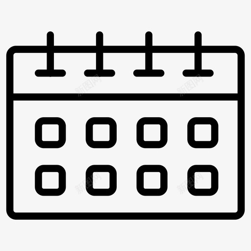 日历约会月份图标svg_新图网 https://ixintu.com 日历 月份 等待 约会 预订