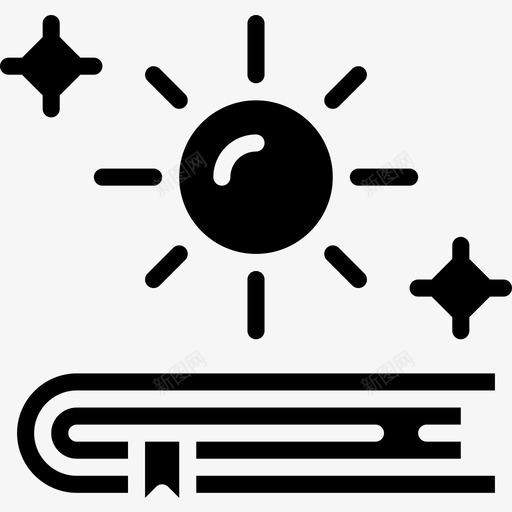 魔法书占星术和符号学固体图标svg_新图网 https://ixintu.com 占星术 固体 法书 符号学 魔法