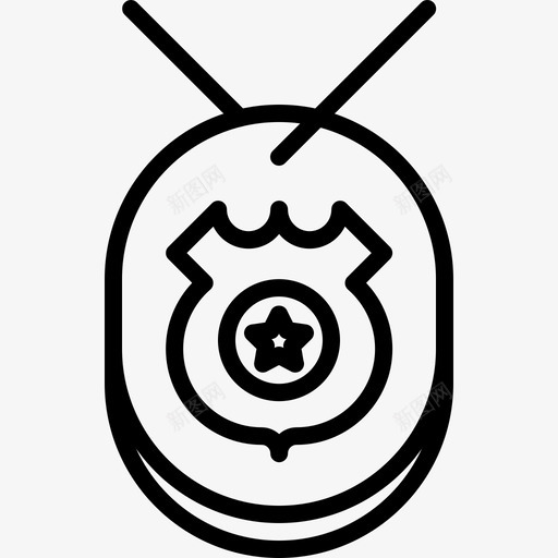 警徽正义警察图标svg_新图网 https://ixintu.com 明星 正义 警察 警徽