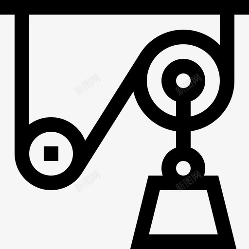 滑轮物理11线性图标svg_新图网 https://ixintu.com 滑轮 物理 线性