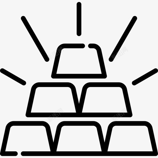 金锭货币46直系图标svg_新图网 https://ixintu.com 直系 货币46 金锭