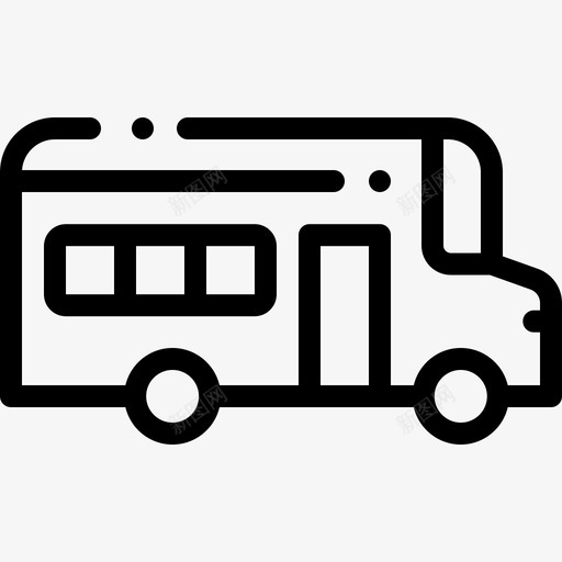 校车公共交通8直线图标svg_新图网 https://ixintu.com 公共交通8 校车 直线