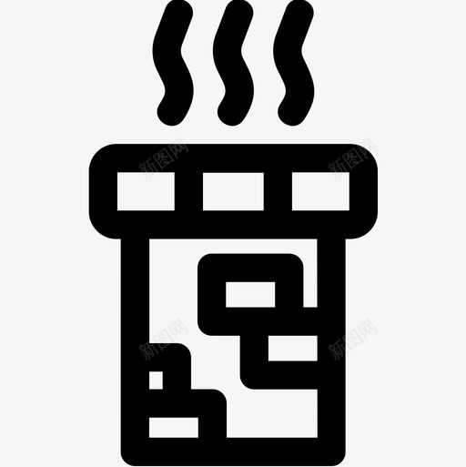 烟囱冬季61线性图标svg_新图网 https://ixintu.com 冬季 烟囱 线性