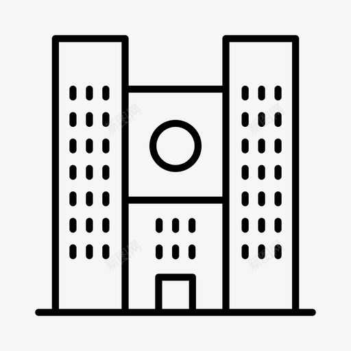 建筑物城市公司图标svg_新图网 https://ixintu.com 公司 城市 大厦 建筑物
