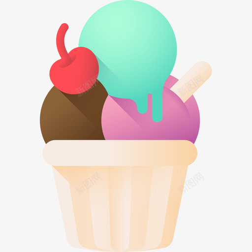 冰淇淋糖果店4颜色图标svg_新图网 https://ixintu.com 冰淇淋 糖果店 颜色