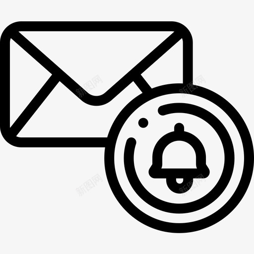 通知电子邮件41直线图标svg_新图网 https://ixintu.com 电子邮件 直线 通知