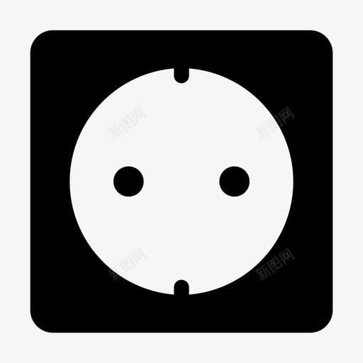 c型插座2针插头图标svg_新图网 https://ixintu.com 2针 c型 c型插座 插头 端口
