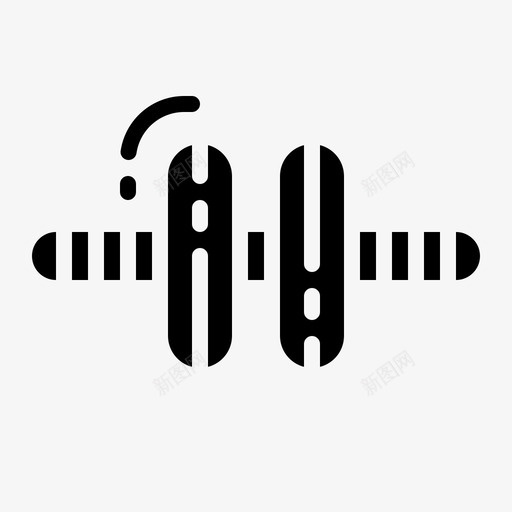 滚轮运动健身图标svg_新图网 https://ixintu.com 健身 健身实心 健身房 滚轮 运动