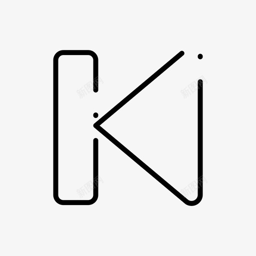 后退开始控件图标svg_新图网 https://ixintu.com ui 上一个 元素 后退 基本 媒体 开始 控件 点线 规则