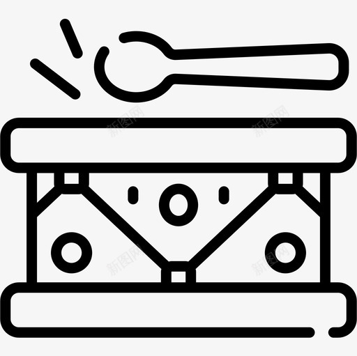鼓圣诞152直纹图标svg_新图网 https://ixintu.com 圣诞 直纹