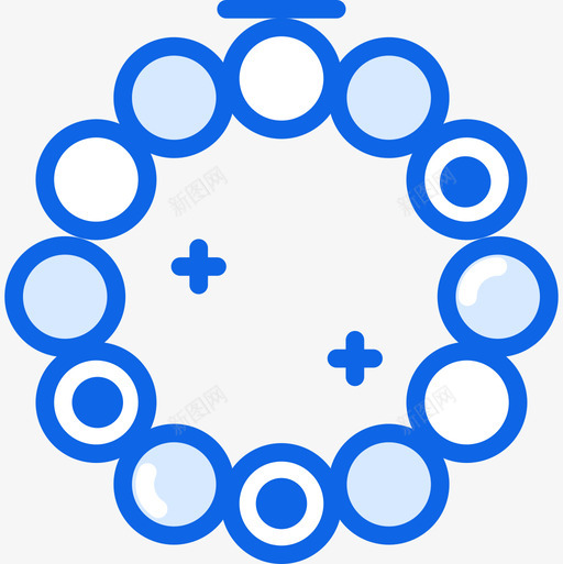 珍珠时尚5蓝色图标svg_新图网 https://ixintu.com 时尚5 珍珠 蓝色