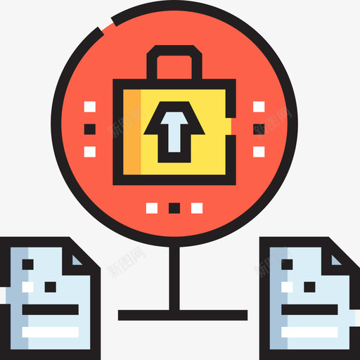 文件保护和安全6线性颜色图标svg_新图网 https://ixintu.com 保护 安全 文件 线性 颜色