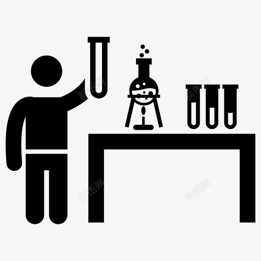 科学家分析员化学家图标svg_新图网 https://ixintu.com 分析员 化学家 实验室技术员 研究员 科学家 象形图矢量集