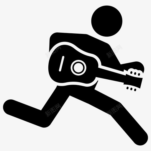 吉他手艺术家音乐家图标svg_新图网 https://ixintu.com 吉他手 形图 摇滚 明星 艺术家 象形 音乐家