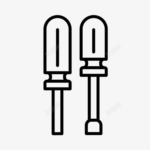螺丝刀建筑工人工地图标svg_新图网 https://ixintu.com 工具箱 工地 建筑 建筑工人 水管工 螺丝刀