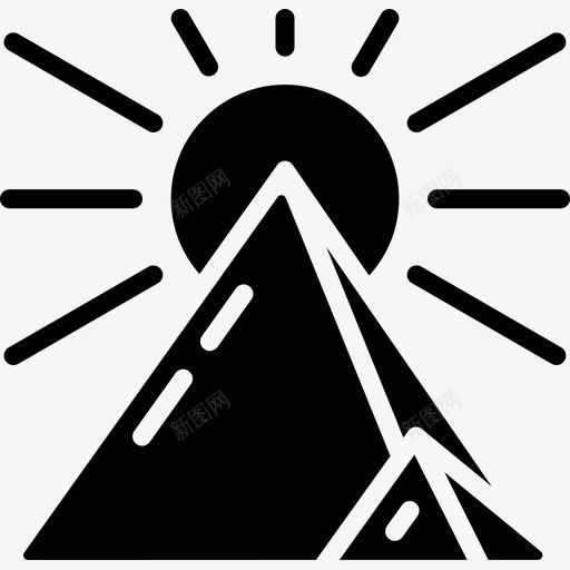 金字塔考古学2填充图标svg_新图网 https://ixintu.com 填充 考古学 金字塔