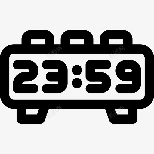 闹钟新年46线性图标svg_新图网 https://ixintu.com 新年46 线性 闹钟