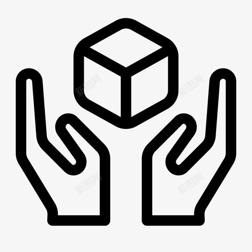 小心轻放箱子小心图标svg_新图网 https://ixintu.com 双手 小心 小心轻放 物流 箱子