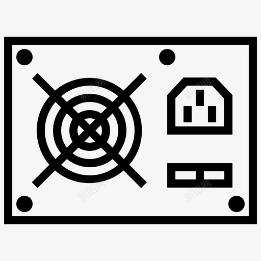 计算机电源计算机硬件电源单元图标svg_新图网 https://ixintu.com 单元 电源 硬件 计算机