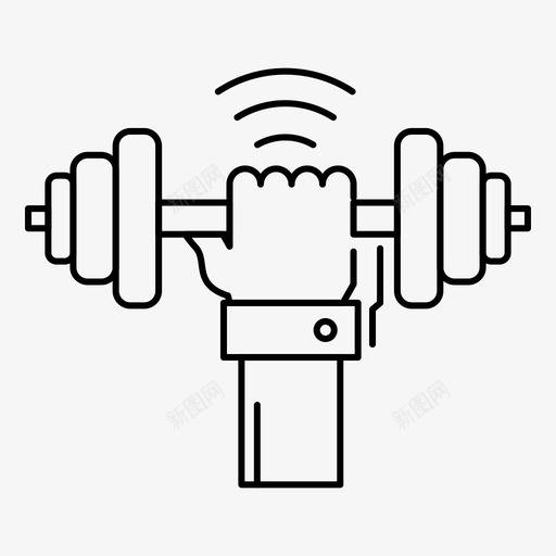 哑铃增益举重图标svg_新图网 https://ixintu.com 举重 力量 哑铃 增益 网络界面2月收集v4 运动 重量