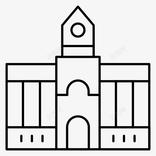 地标建筑房产图标svg_新图网 https://ixintu.com 地标 地标细线图标 地点 建筑 房产 真实