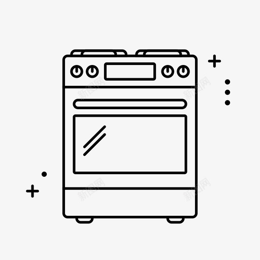 炉灶电器烹饪图标svg_新图网 https://ixintu.com 厨房 炉灶 烤箱 烹饪 电器