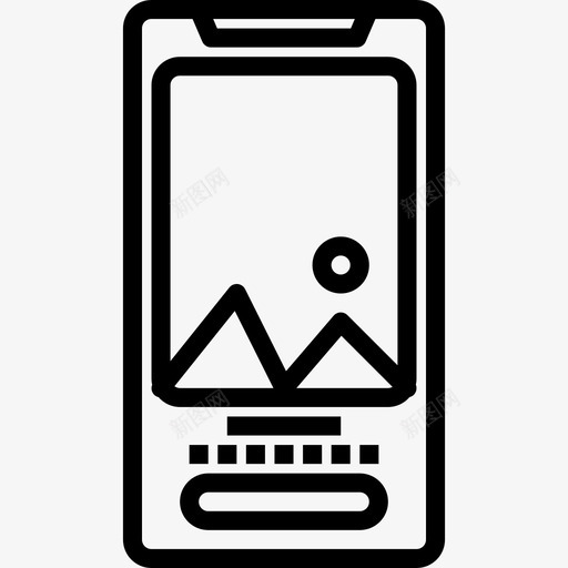 摄像头智能手机2线性图标svg_新图网 https://ixintu.com 手机 摄像头 智能 线性