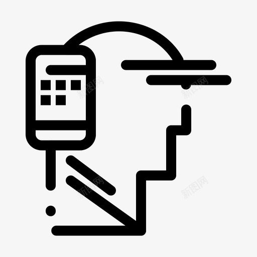 沟通人性化流动性图标svg_新图网 https://ixintu.com 个性 人性化 沟通 流动性 生活 移动性 简朴 粗体 虚线 轨迹
