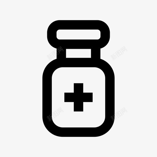 药品胶囊药瓶图标svg_新图网 https://ixintu.com 胶囊 药品 药瓶