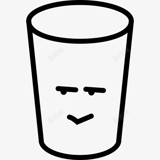 玻璃杯杯子牛奶图标svg_新图网 https://ixintu.com 什卡 微笑 杯子 溢出 牛奶 特鲁 玻璃杯 瓦特 轮廓 黑色