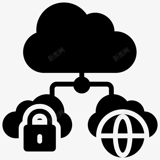 全球数据安全云计算云安全图标svg_新图网 https://ixintu.com 云计算 保护 全球 图标 存储 安全 数据