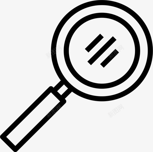 放大镜办公室87线性图标svg_新图网 https://ixintu.com 办公室 放大镜 线性