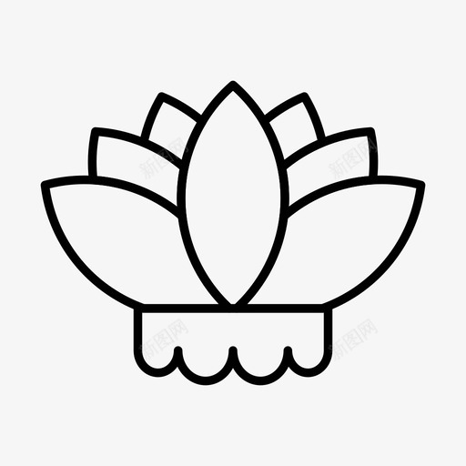 花中国莲花图标svg_新图网 https://ixintu.com 2月 v4 中国 收集 界面 网络 莲花