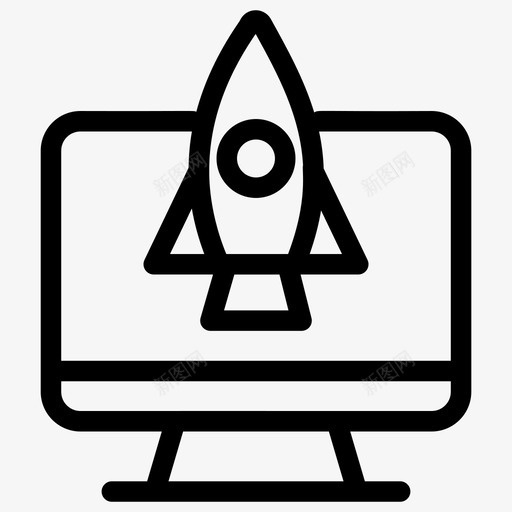 在线发射商业推广洲际图标svg_新图网 https://ixintu.com 产品发布 商业推广 在线发射 在线启动 展示线图标 模块 洲际 航天器