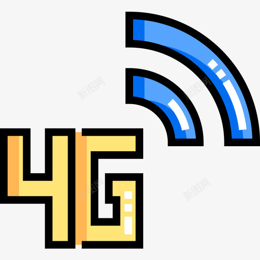 4g智能城市13线性颜色图标svg_新图网 https://ixintu.com 4g 智能城市13 线性颜色