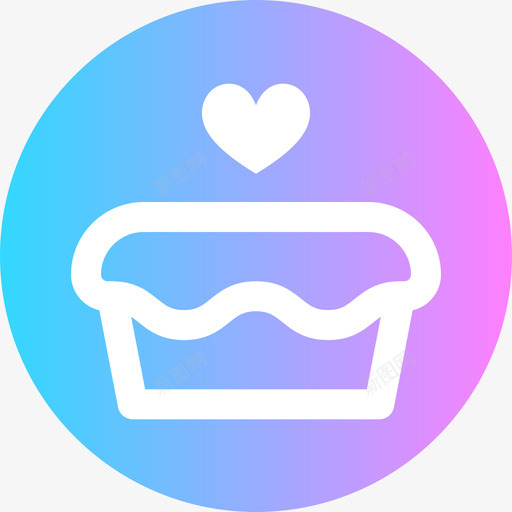 纸杯蛋糕爱58圆形图标svg_新图网 https://ixintu.com 圆形 纸杯 蛋糕