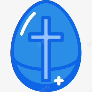 复活节彩蛋假期43蓝色图标图标