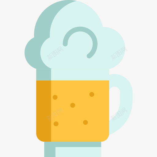 啤酒杯新年19平的图标svg_新图网 https://ixintu.com 啤酒杯 平的 新年19
